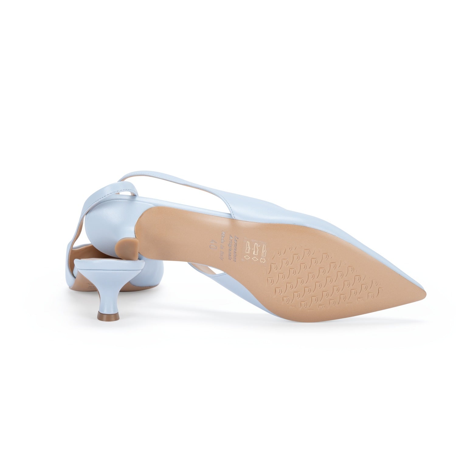 OMNIYA™ | Scarpe con Tacco Basso Celeste
