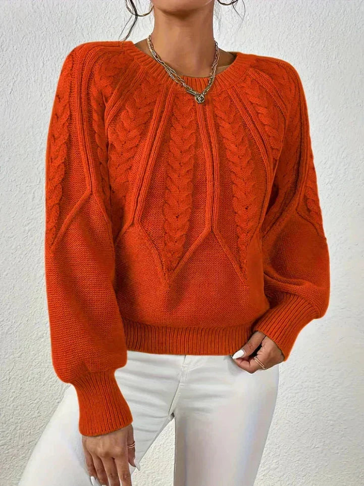 OMNIYA™ | Maglione in maglia torciata chic