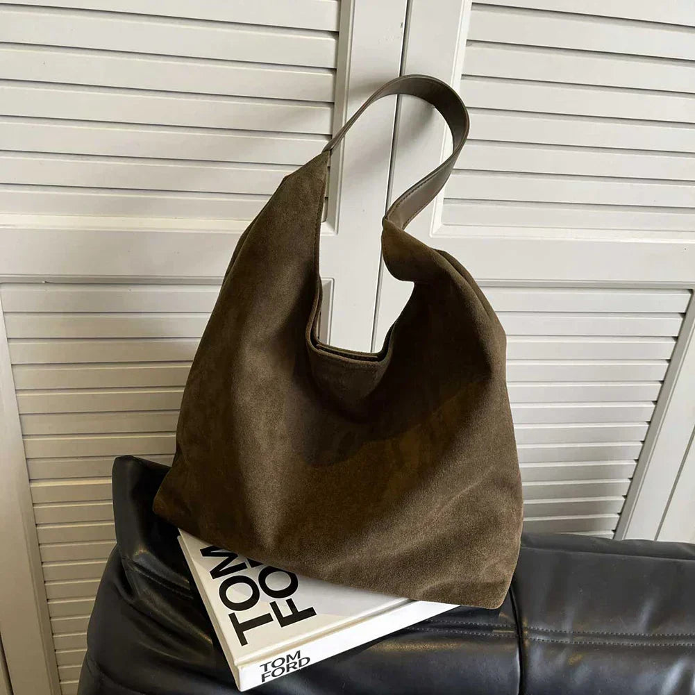 OMNIYA™ | Borsa Hobo in pelle scamosciata