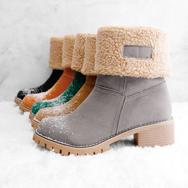 OMNIYA™ | Stivali da neve in pelle eleganti e caldi