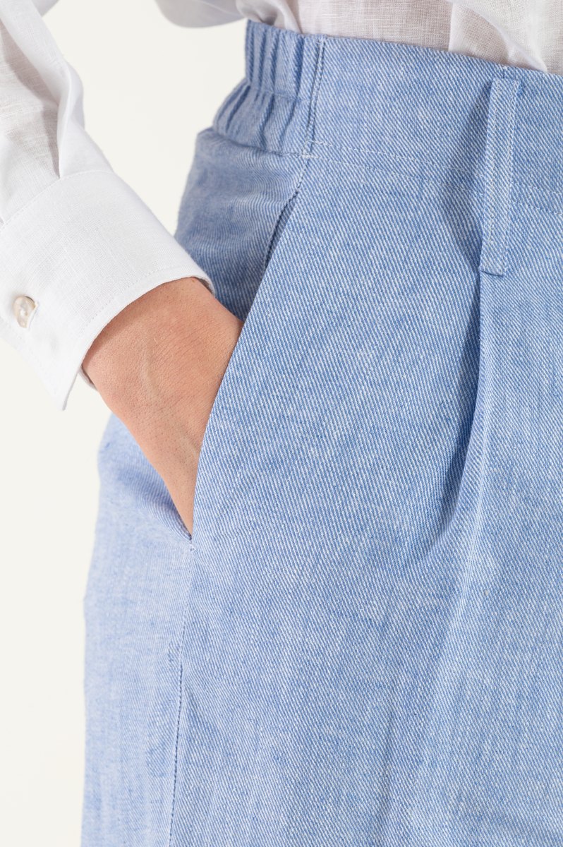 OMNIYA™ | Pantalone Cielo con Chiusura a Bottone