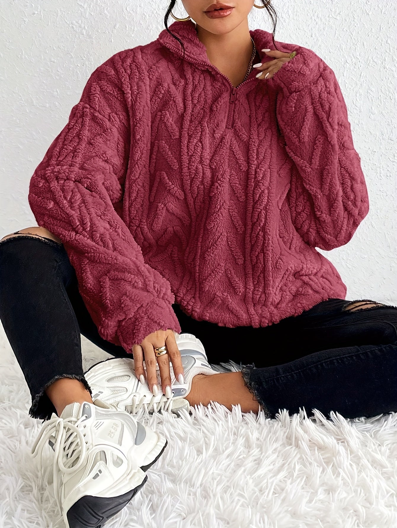 OMNIYA™ | Maglione in pile elegante