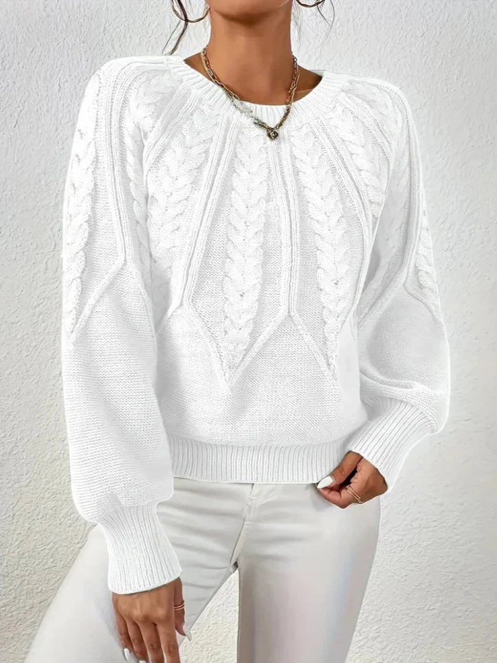 OMNIYA™ | Maglione in maglia torciata chic