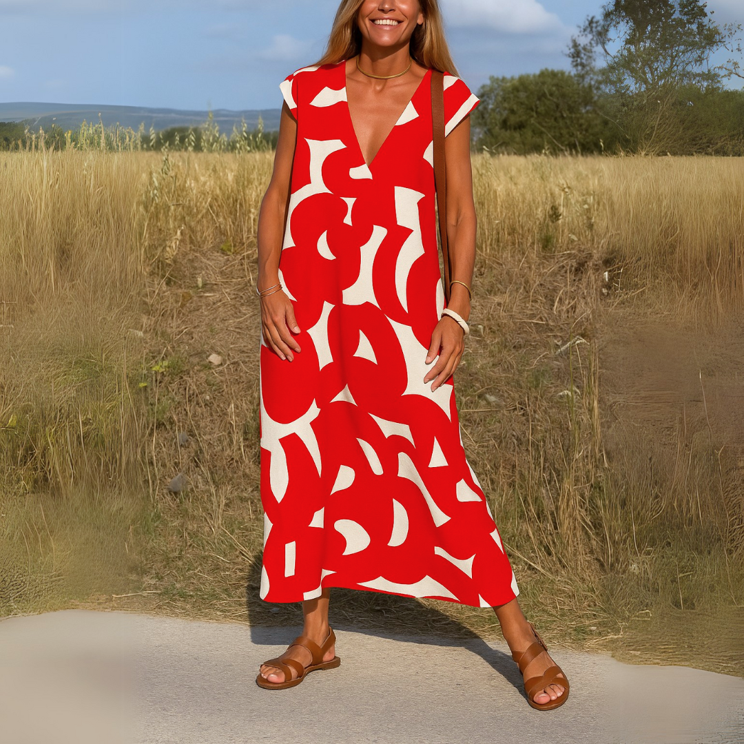 OMNIYA™ | Abito fluido con scollatura a V