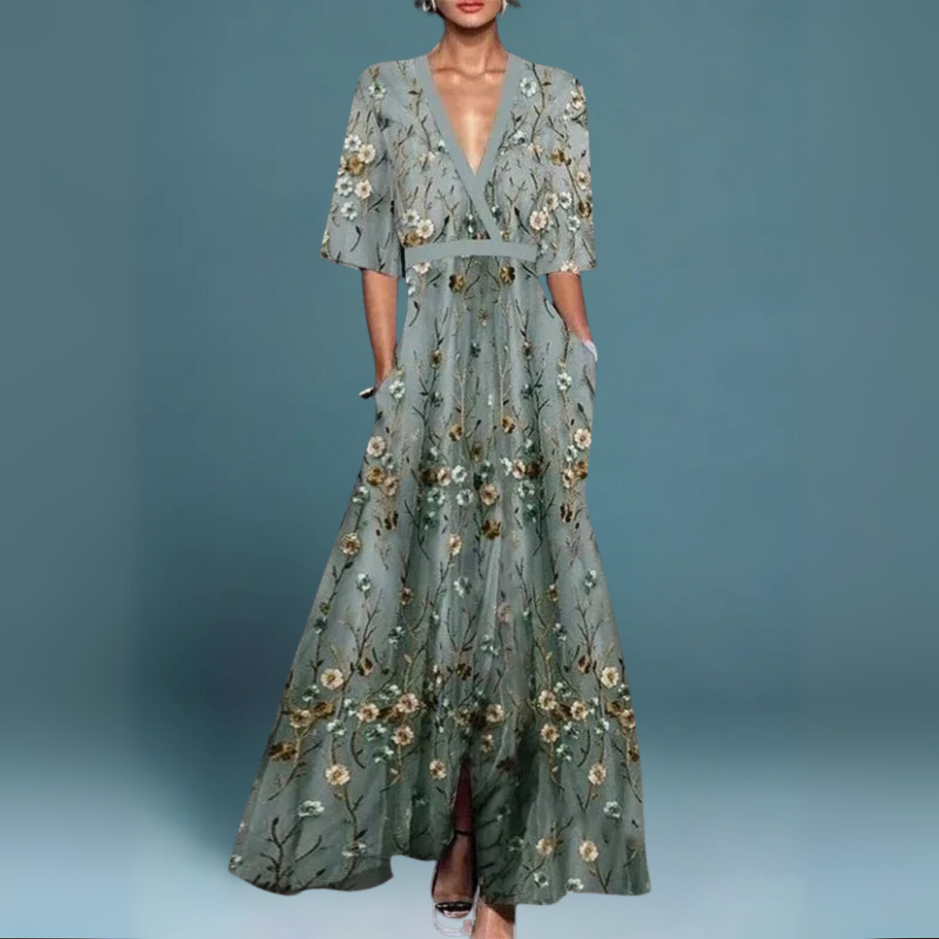OMNIYA™ | Abito elegante a maniche corte