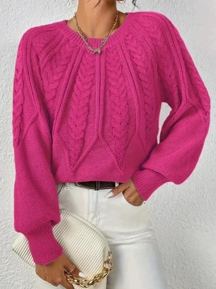 OMNIYA™ | Maglione in maglia torciata chic