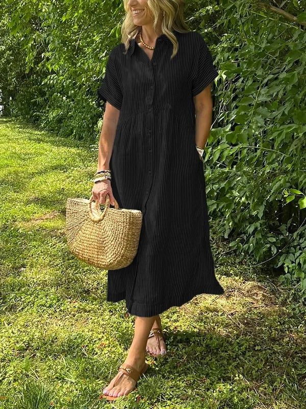 OMNIYA™ | Abito camicia a righe