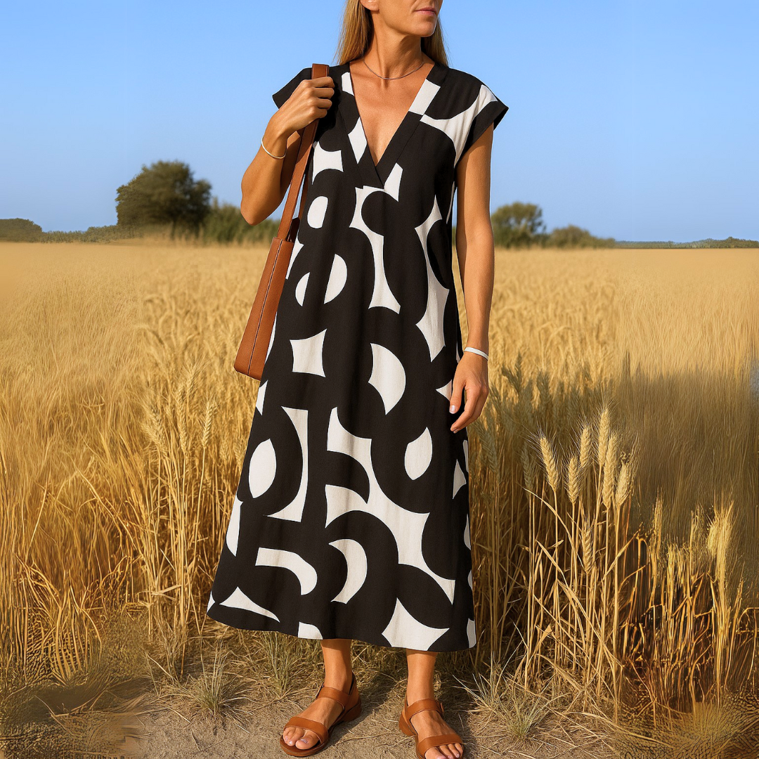OMNIYA™ | Abito fluido con scollatura a V