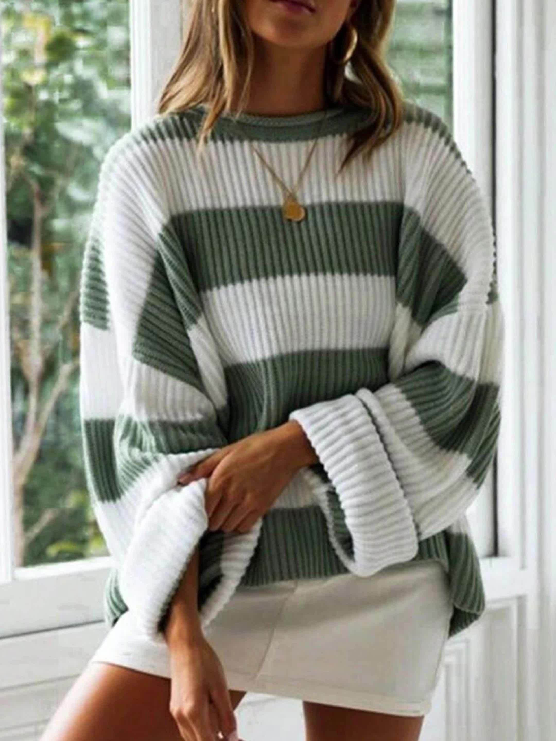 OMNIYA™ | Maglione a collo rotondo a righe