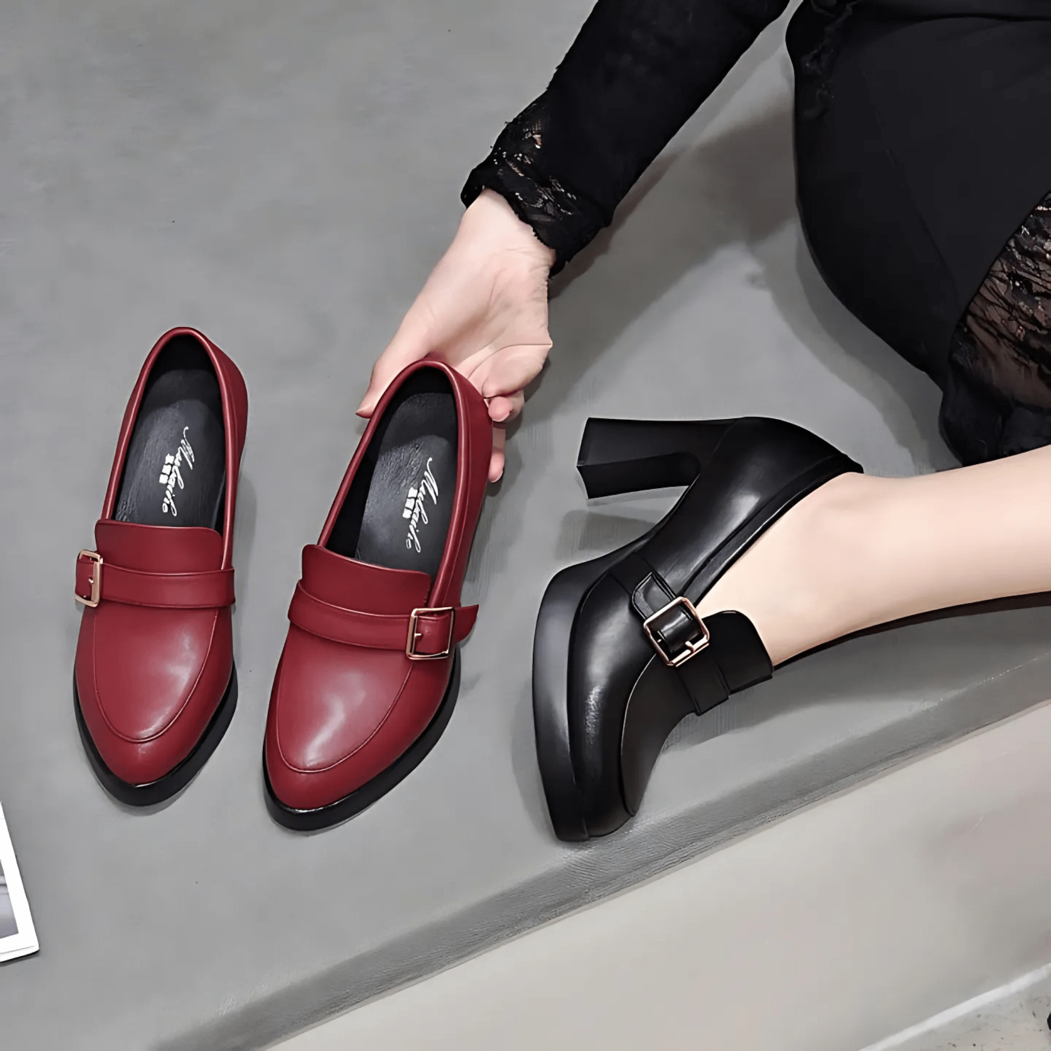 OMNIYA™ | Mocassini comodi con tacco a blocco