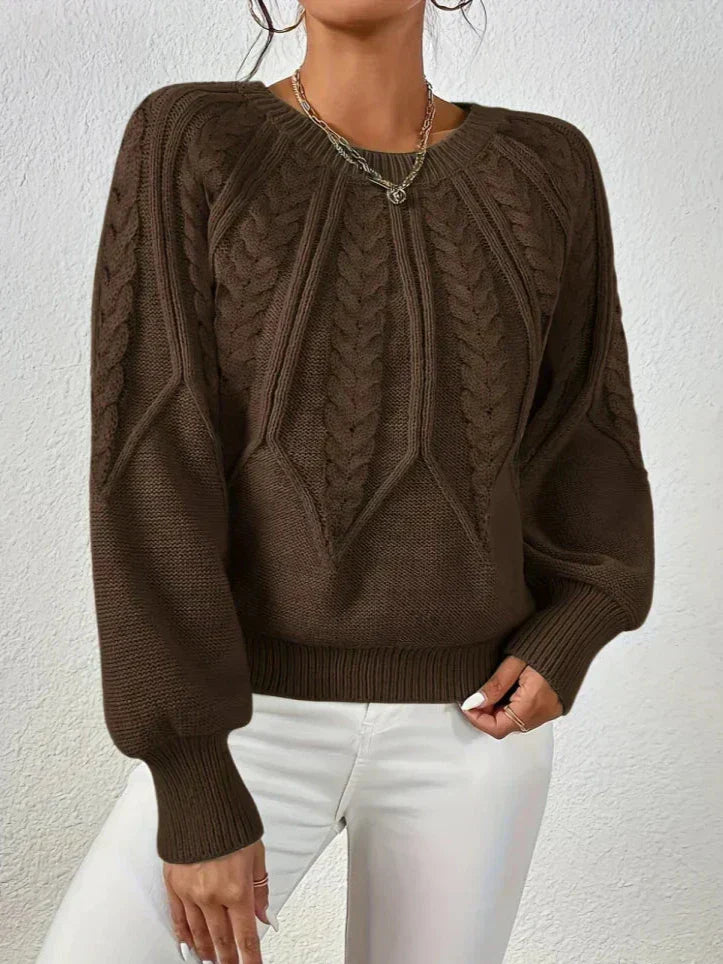 OMNIYA™ | Maglione in maglia torciata chic