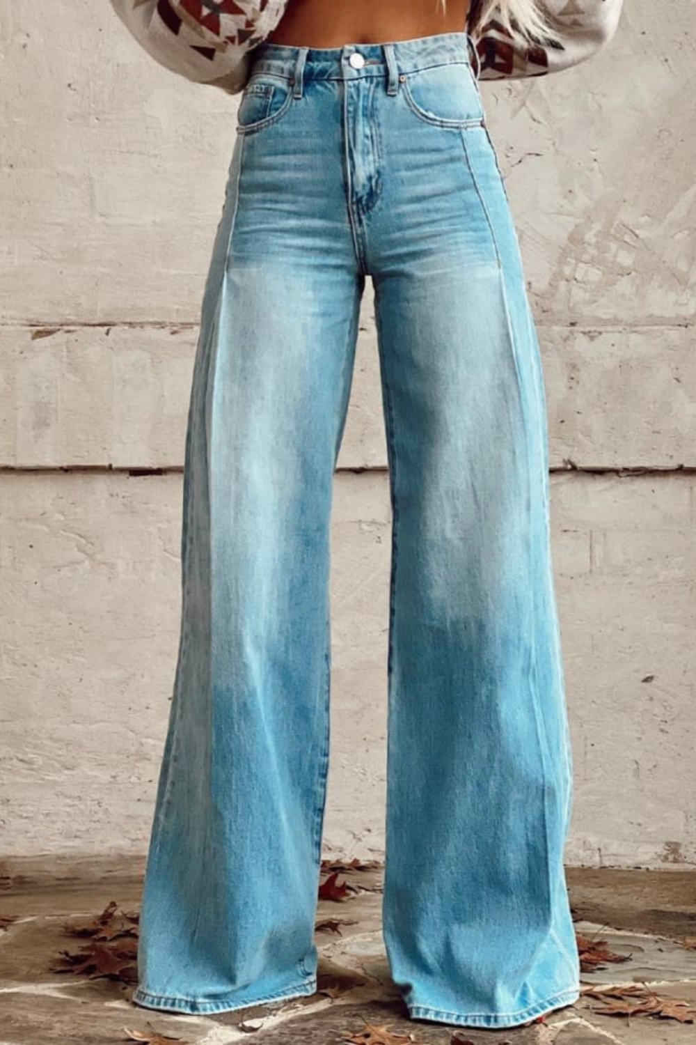OMNIYA™ | Pantaloni denim vintage boho