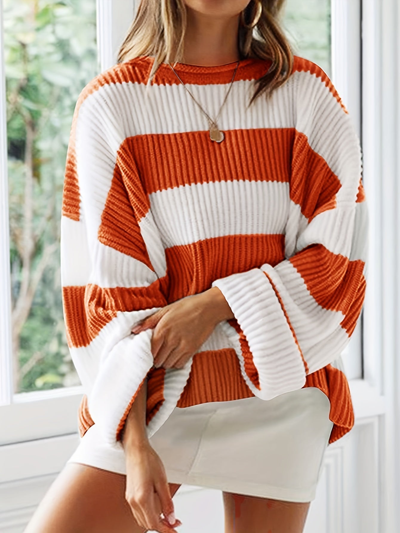 OMNIYA™ | Maglione a collo rotondo a righe