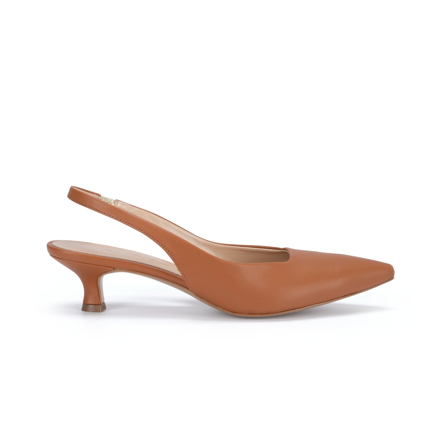 OMNIYA™ | Scarpe con Tacco Basso Cuoio