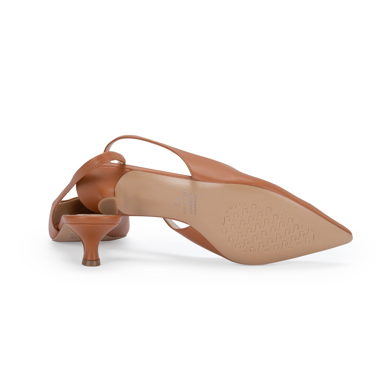 OMNIYA™ | Scarpe con Tacco Basso Cuoio