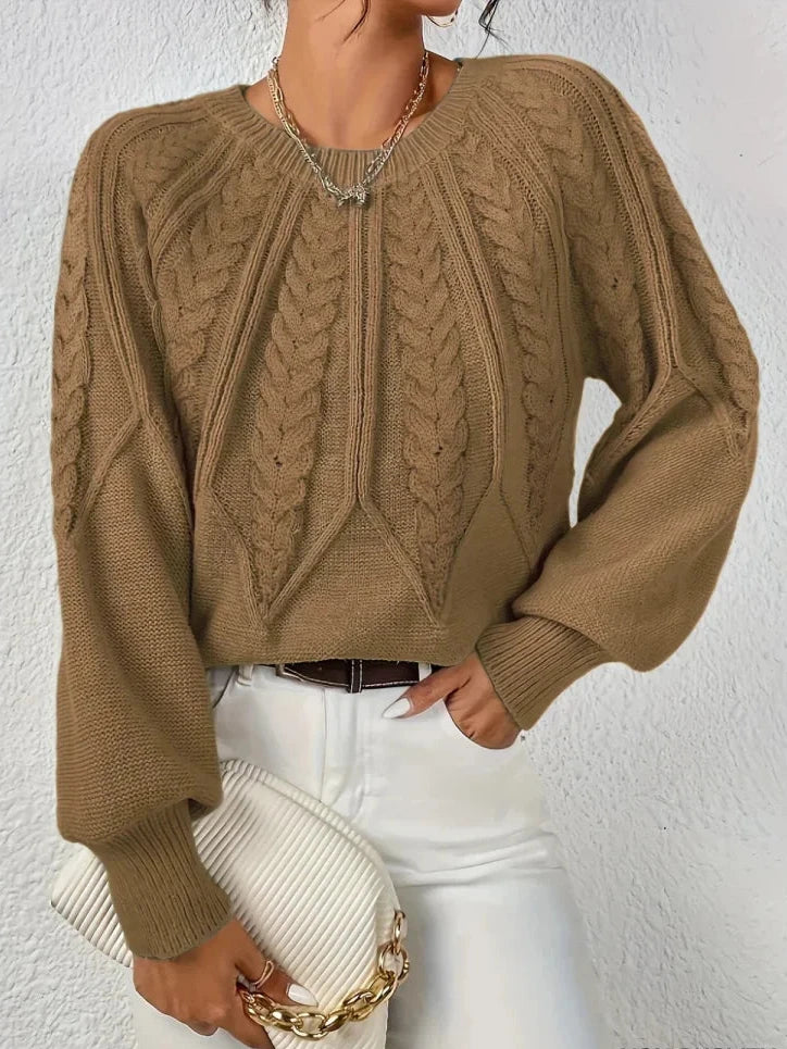 OMNIYA™ | Maglione in maglia torciata chic