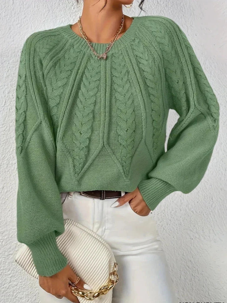 OMNIYA™ | Maglione in maglia torciata chic