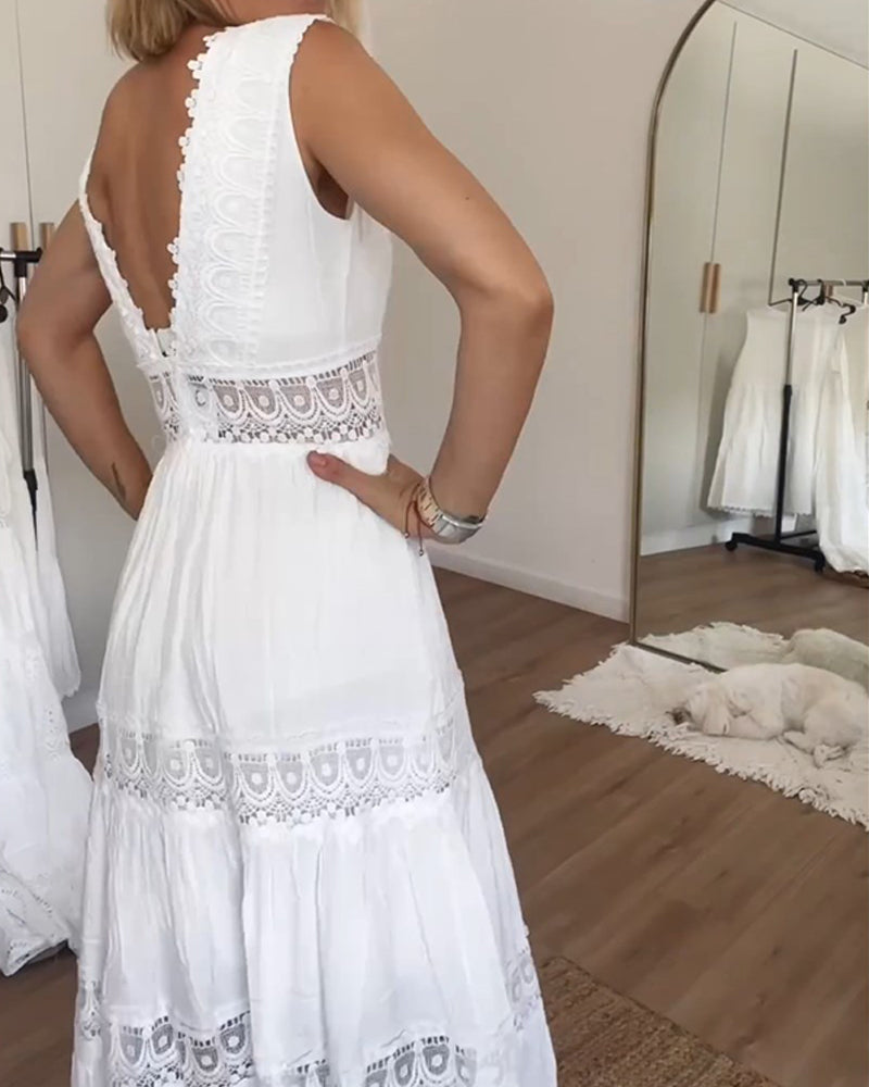 OMNIYA™ | Abito in Pizzo con Scollatura a V (Quasi esaurito)