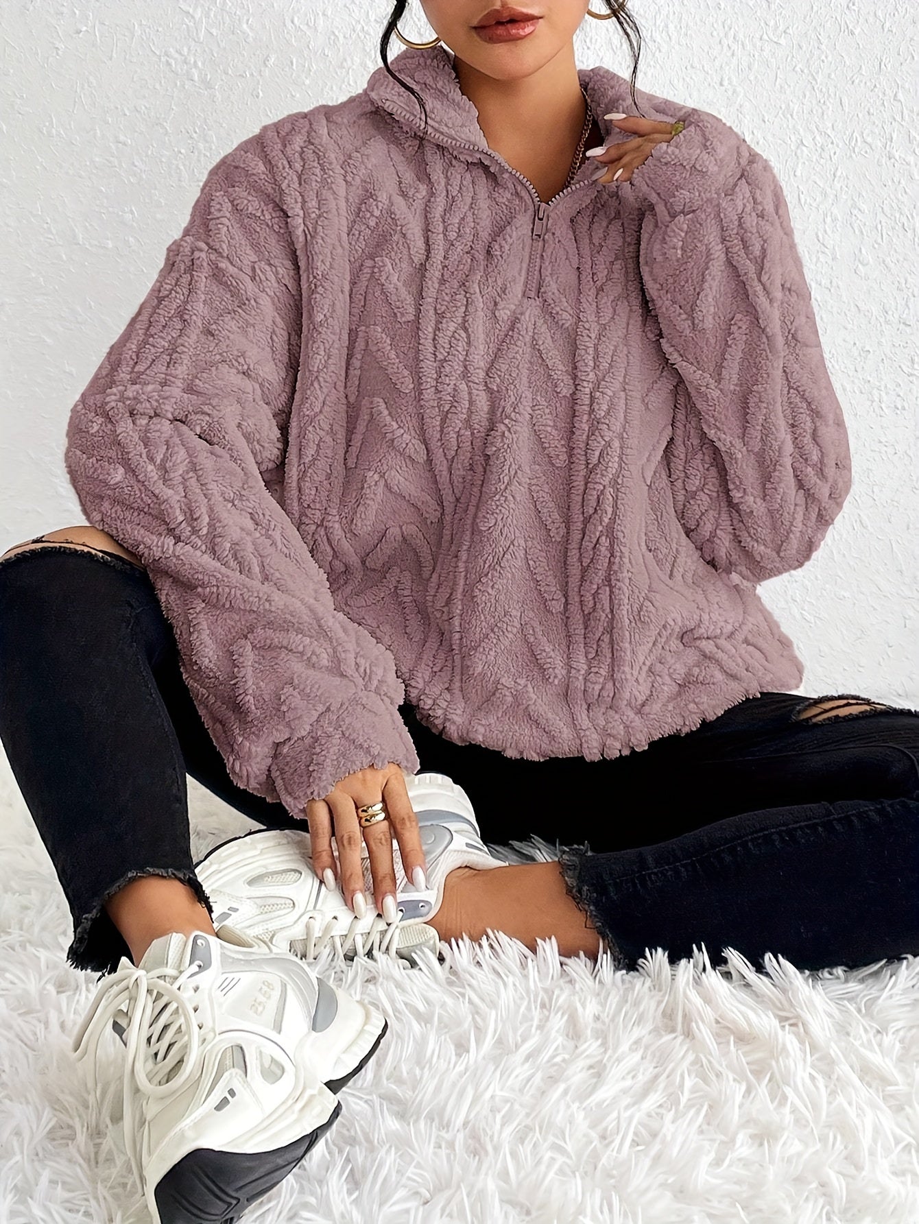 OMNIYA™ | Maglione in pile elegante