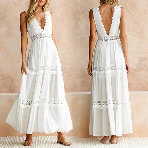 OMNIYA™ | Abito in Pizzo con Scollatura a V (Quasi esaurito)