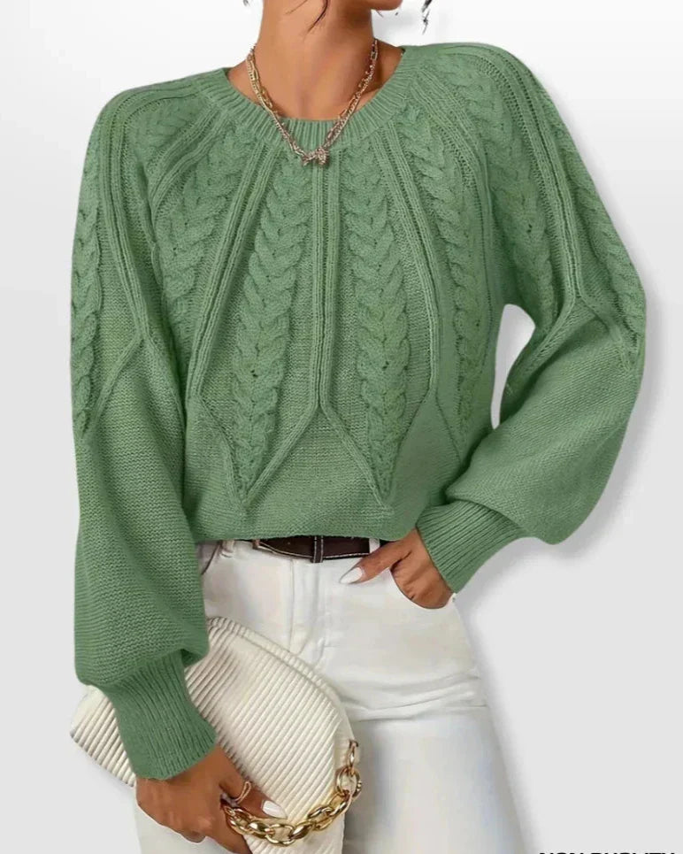 OMNIYA™ | Maglione in maglia torciata chic