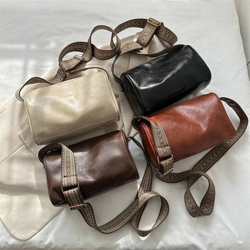 OMNIYA™ | Borsa a tracolla vintage con tracolla intrecciata regolabile
