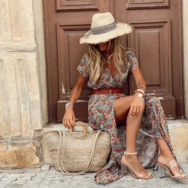 OMNIYA™ | Elegante Maxi-Abito Bohemien