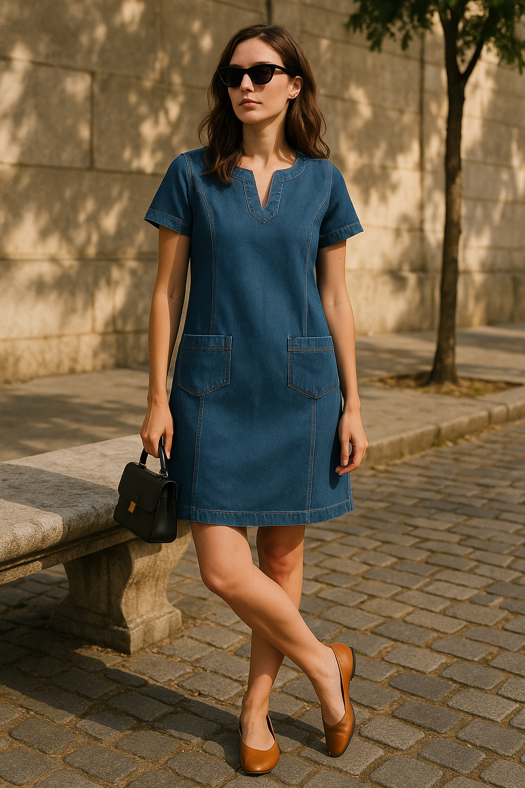 OMNIYA™ | Vestito in jeans morbido