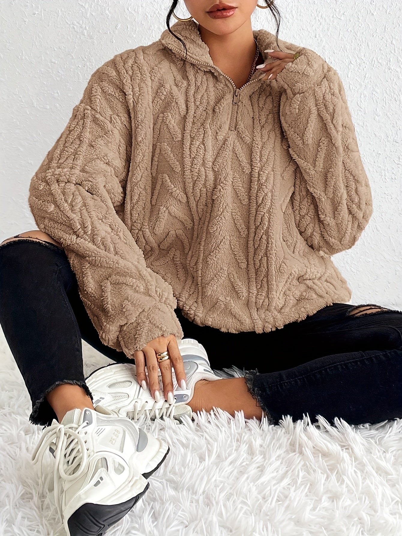 OMNIYA™ | Maglione in pile elegante