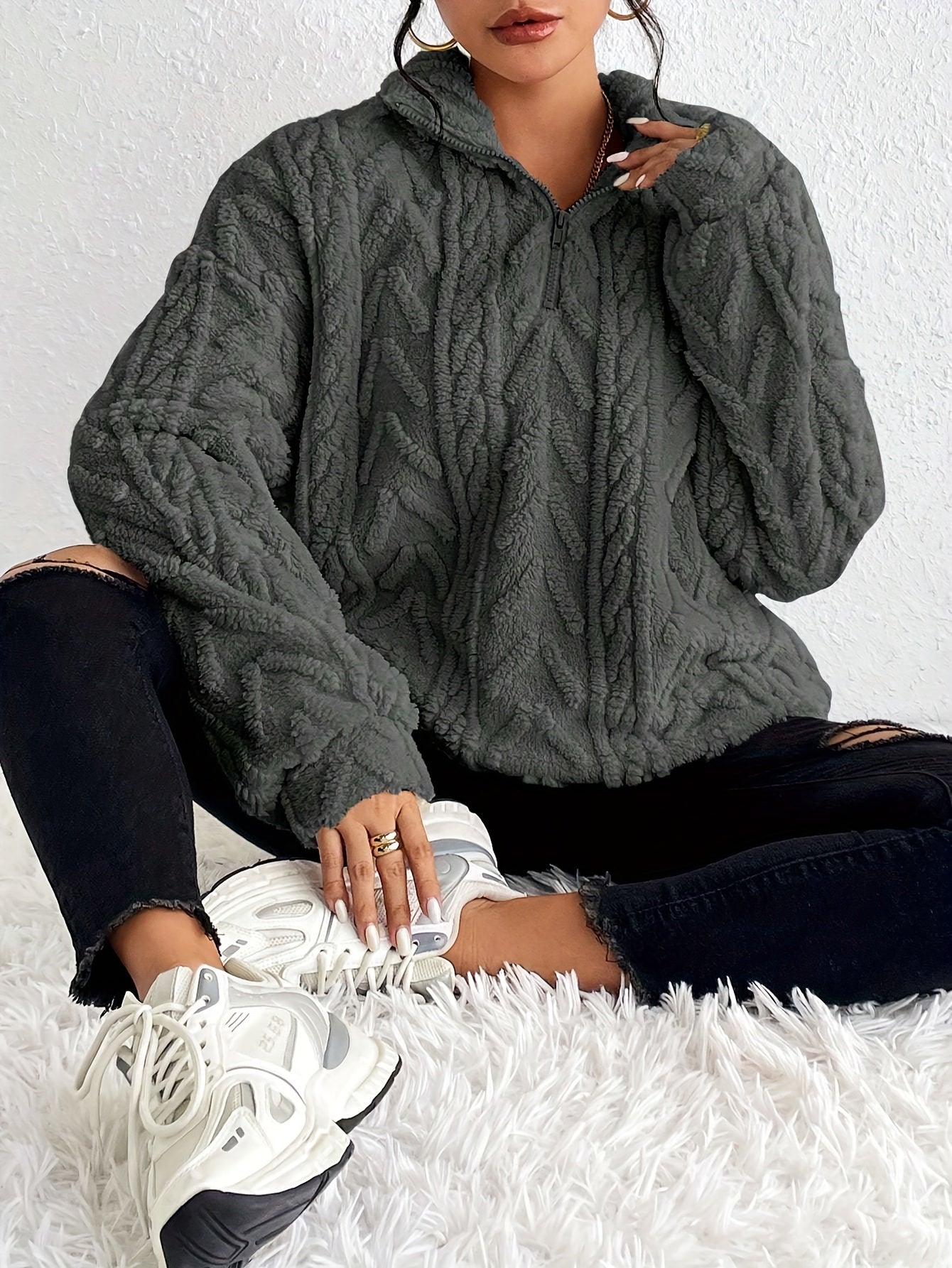 OMNIYA™ | Maglione in pile elegante