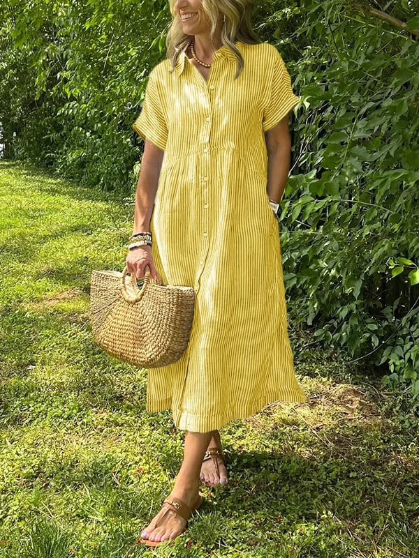 OMNIYA™ | Abito camicia a righe