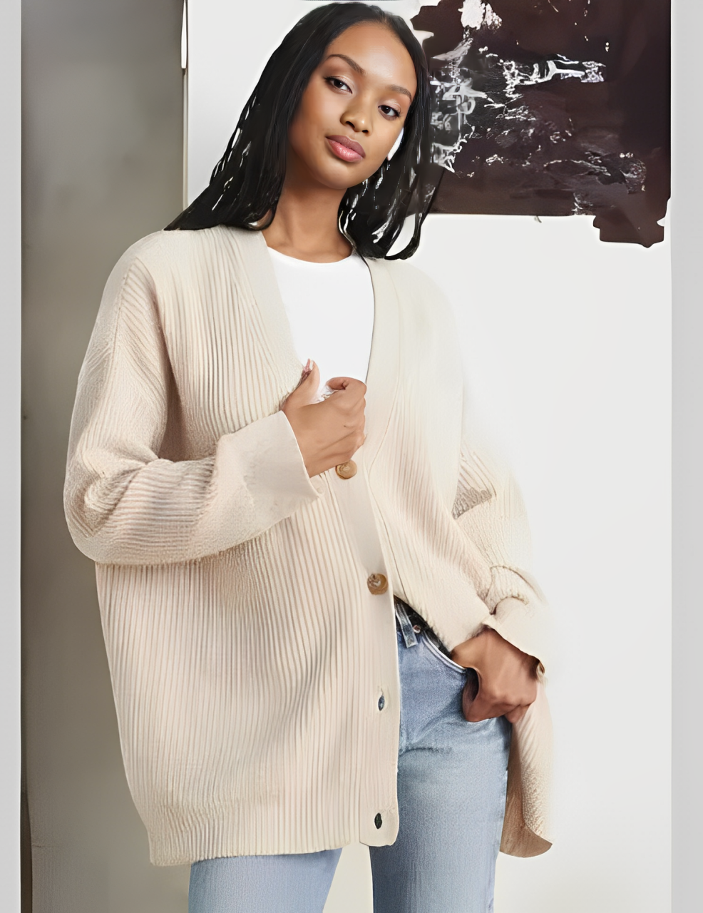 OMNIYA™ | Cardigan Elegante con Bottoni