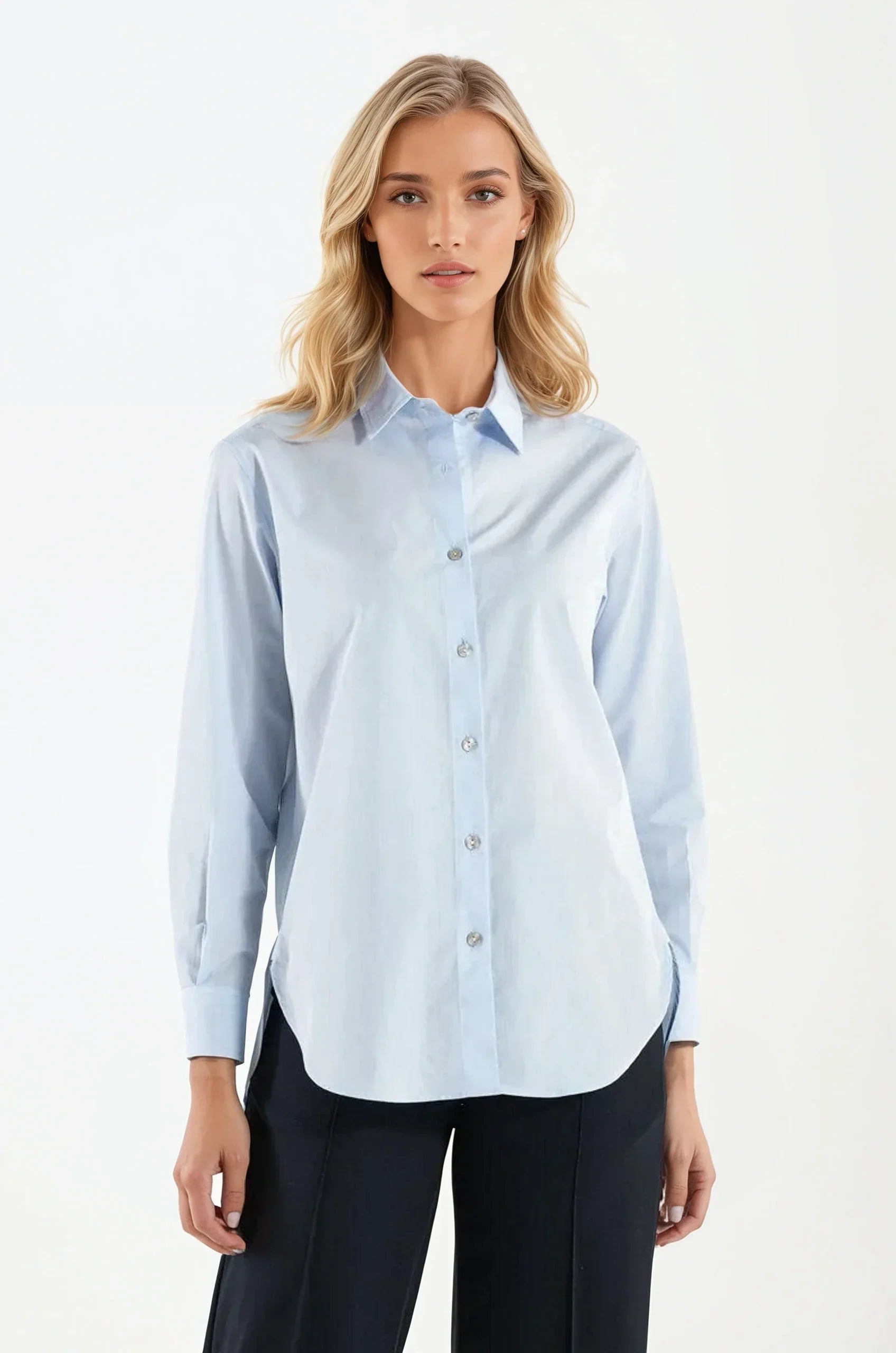 OMNIYA™ | Camicia Azzurra in Cotone