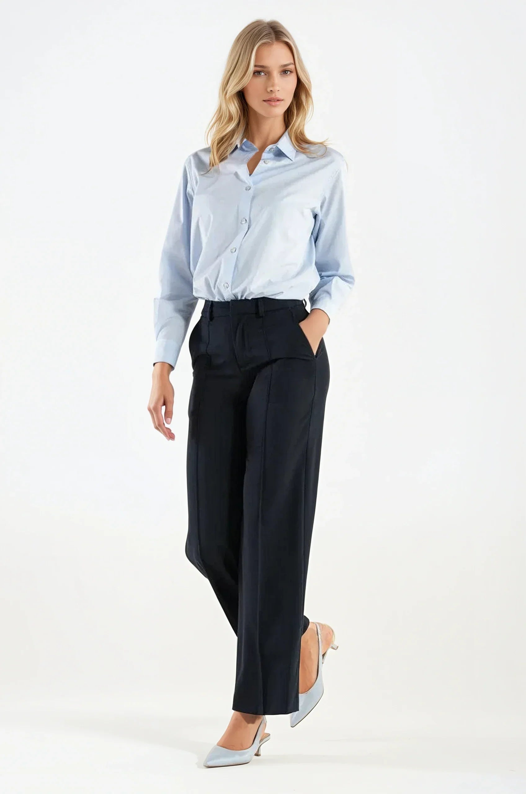 OMNIYA™ | Camicia Azzurra in Cotone