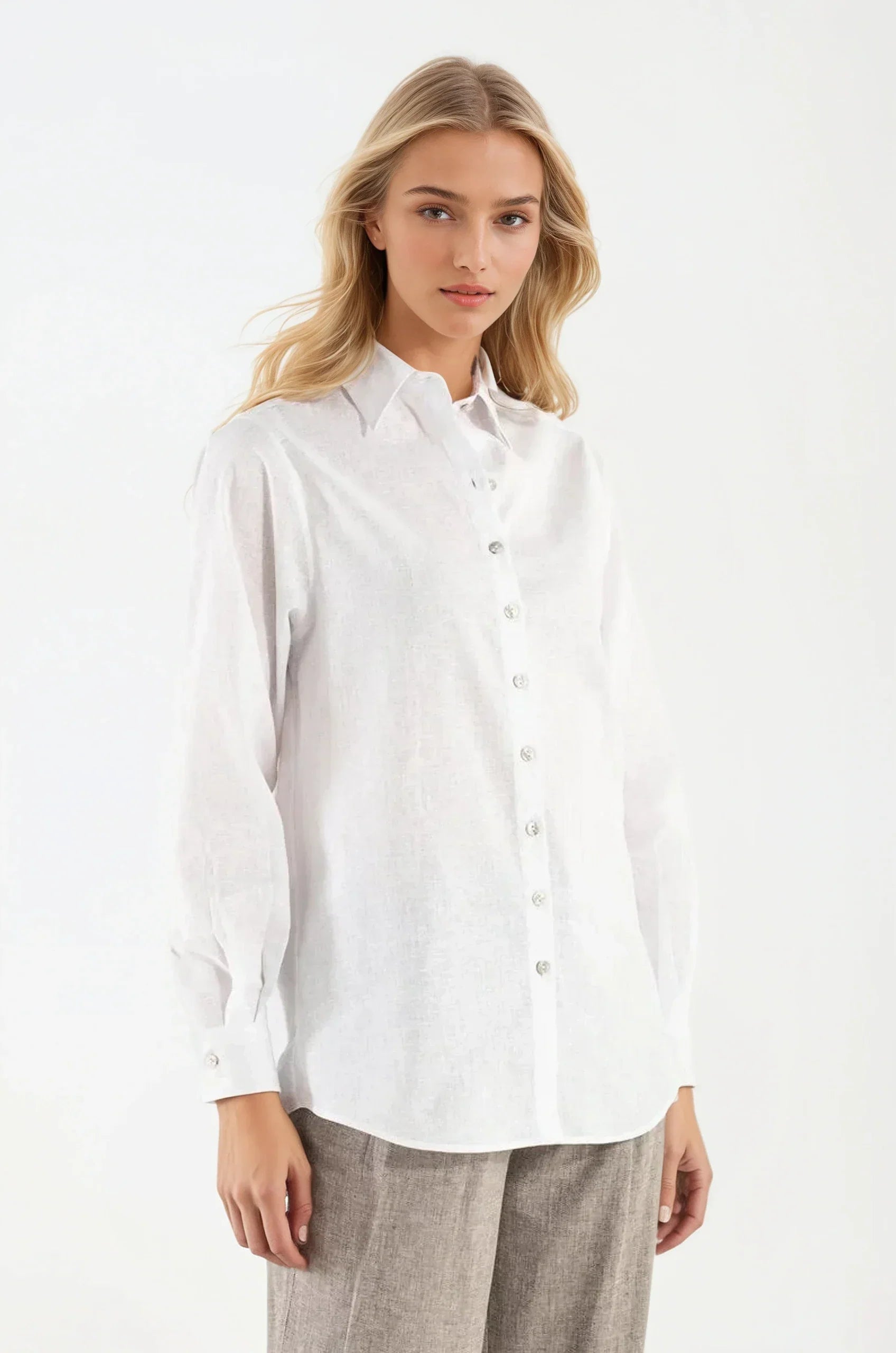 OMNIYA™ | Camicia Bianca in Lino
