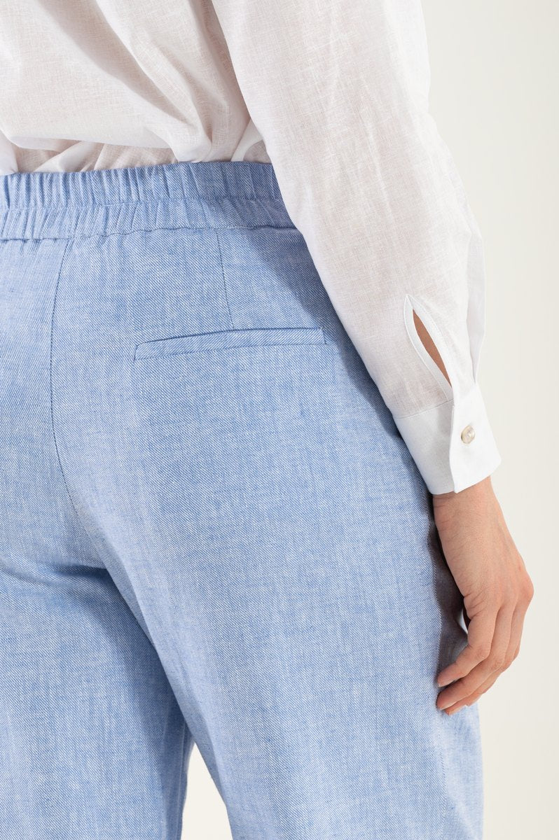 OMNIYA™ | Pantalone Cielo con Chiusura a Bottone