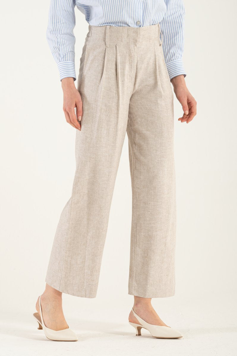 OMNIYA™ | Pantalone Naturale con Chiusura a Bottone