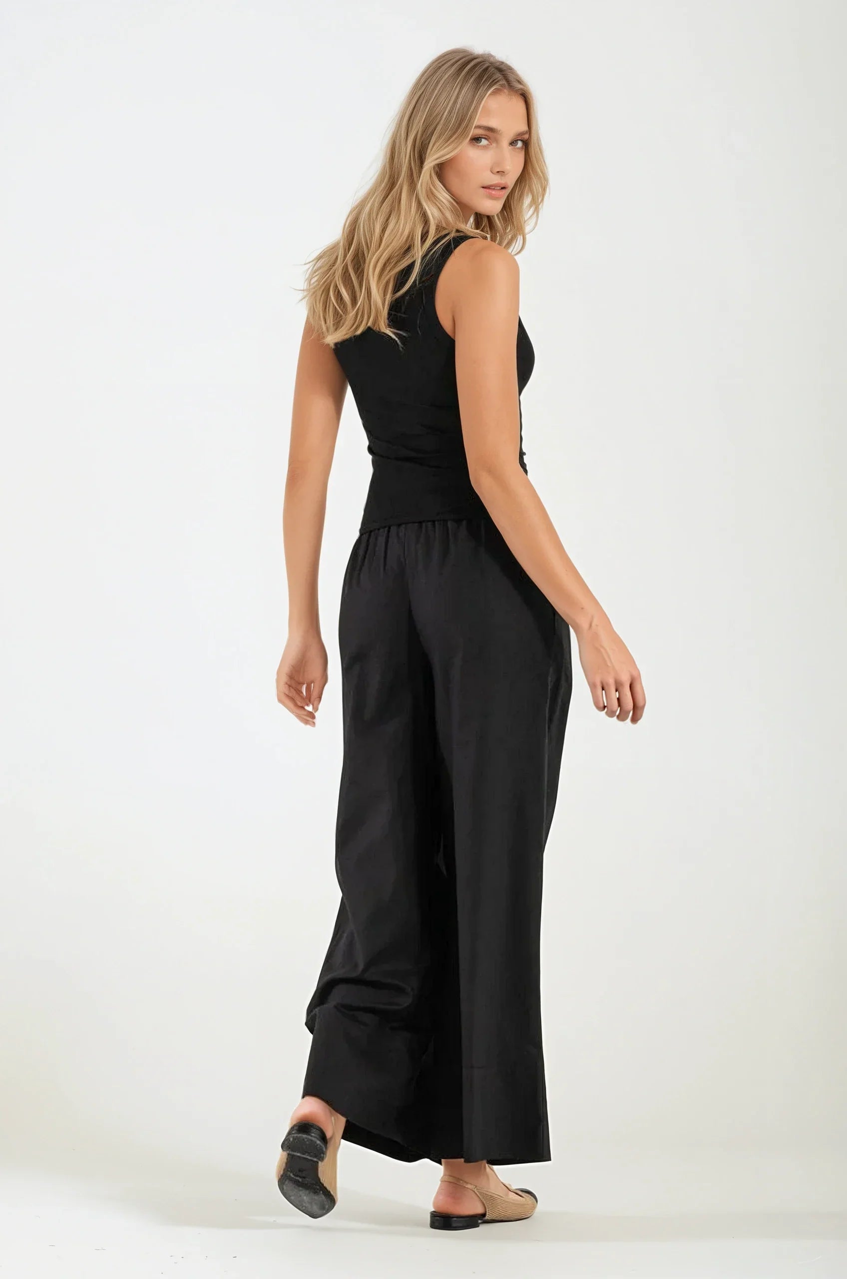 OMNIYA™ | Canotta in Cotone Naturale Nera